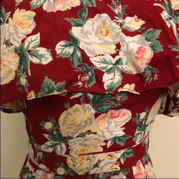 Privacy Please revolve petro floral maxi dress red white size XS - Picture 6 of 8